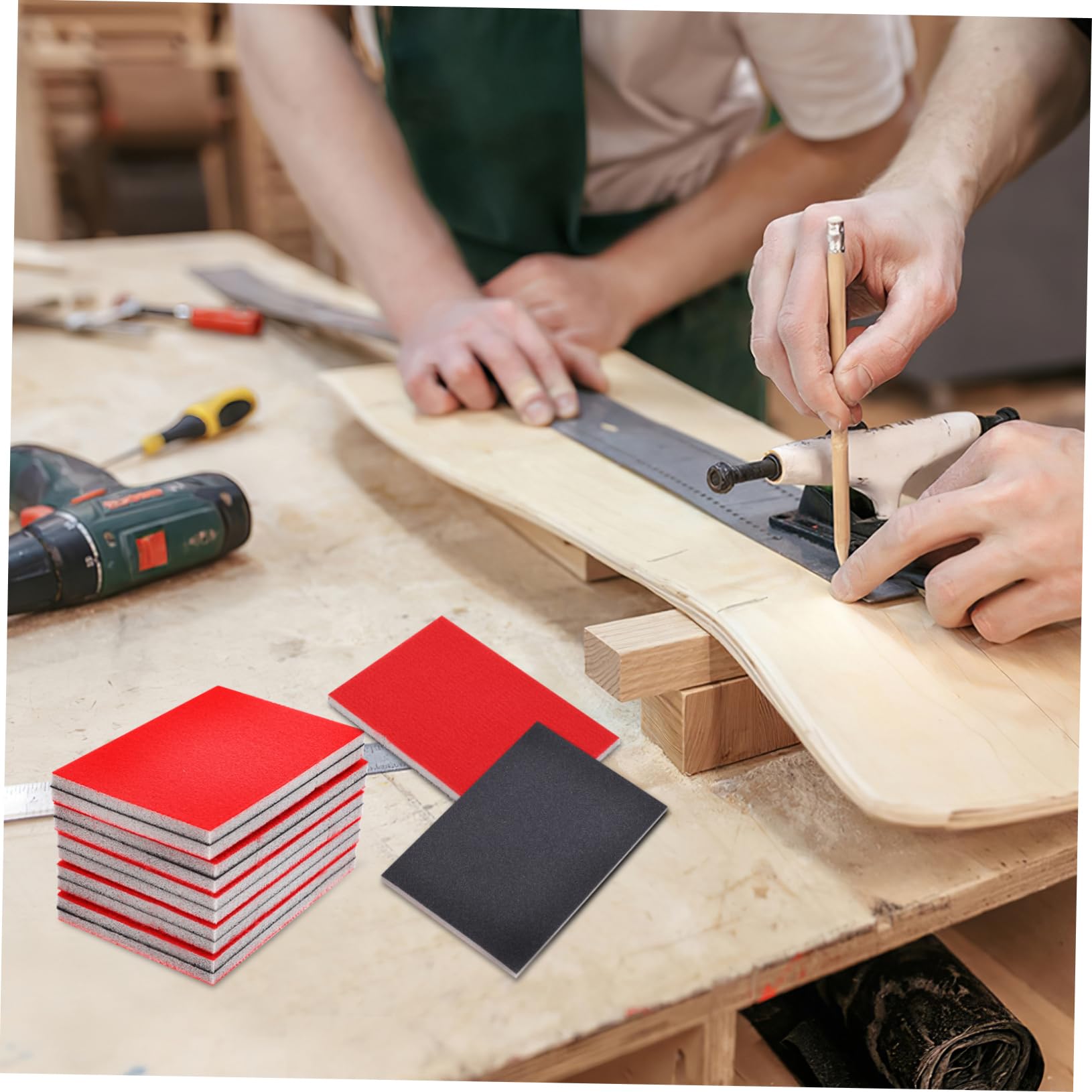 SOLUSTRE 60stücke Sandpapier Schleifschwämme Für Auto Und Körnung Robust Wiederverwendbar Für Präzises Schleifen Und Polieren
