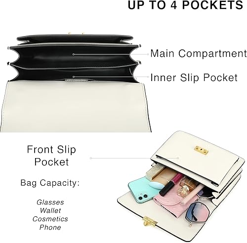 Vista 4 de Scarleton Bolsos cruzados para mujer, monederos para mujer, bolso de hombro ligero, bolso cruzado casual, H2078