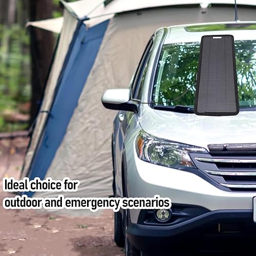 Miniatura 5 de Fafeicy Portable Solar Car Battery Charger, with Polycrystalline Panel and Intelligent Charging Technology, for RVs and Boats High Efficiency 6W ABS