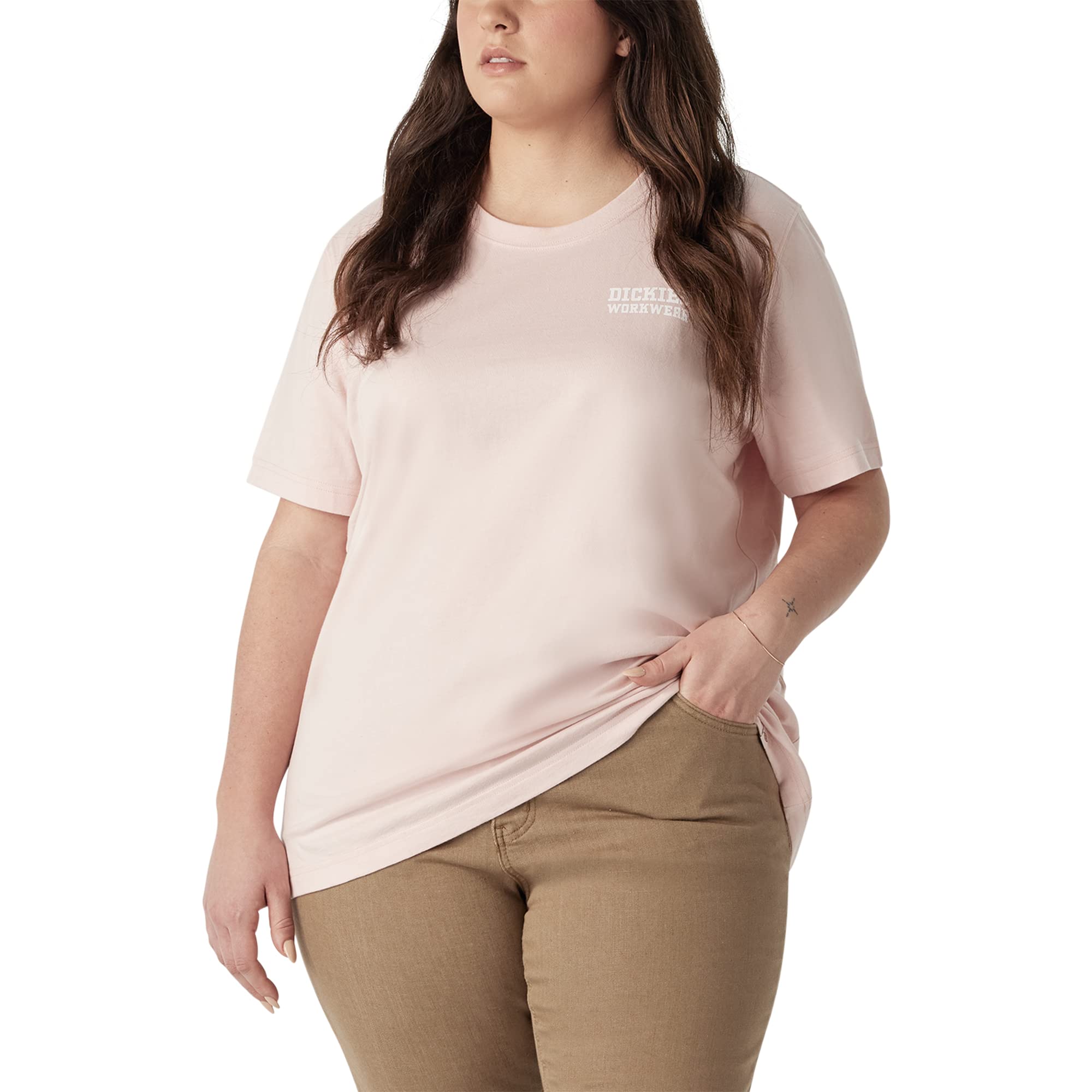 Dickies camiseta para mujer plus de estilo workwear heavyweight con estampado gráfico original 5