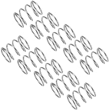 sourcing map 10Pcs Compression Spring, 304 Stainless Steel 7mm OD 0.6mm Wire 10mm Length Mechanical Spring for Shop Home Repair Project, Silver Tone