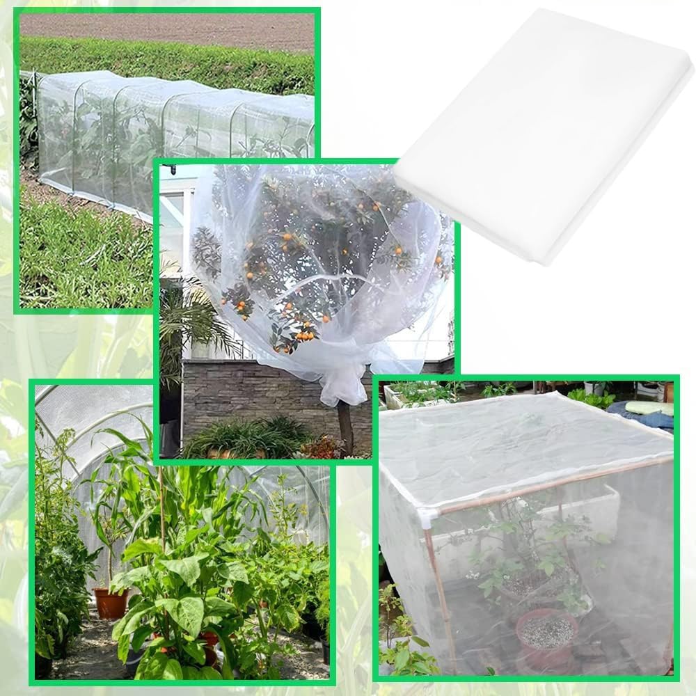 Rete Antigrandine per Orto, Rete Anti Insetti Anti-UV, Zanzariera a Metro, Reti Protettive da Giardino, Rete di Protezione a Maglia Fine per Proteggere Serra Frutteti Colture (Size : 5x10m)