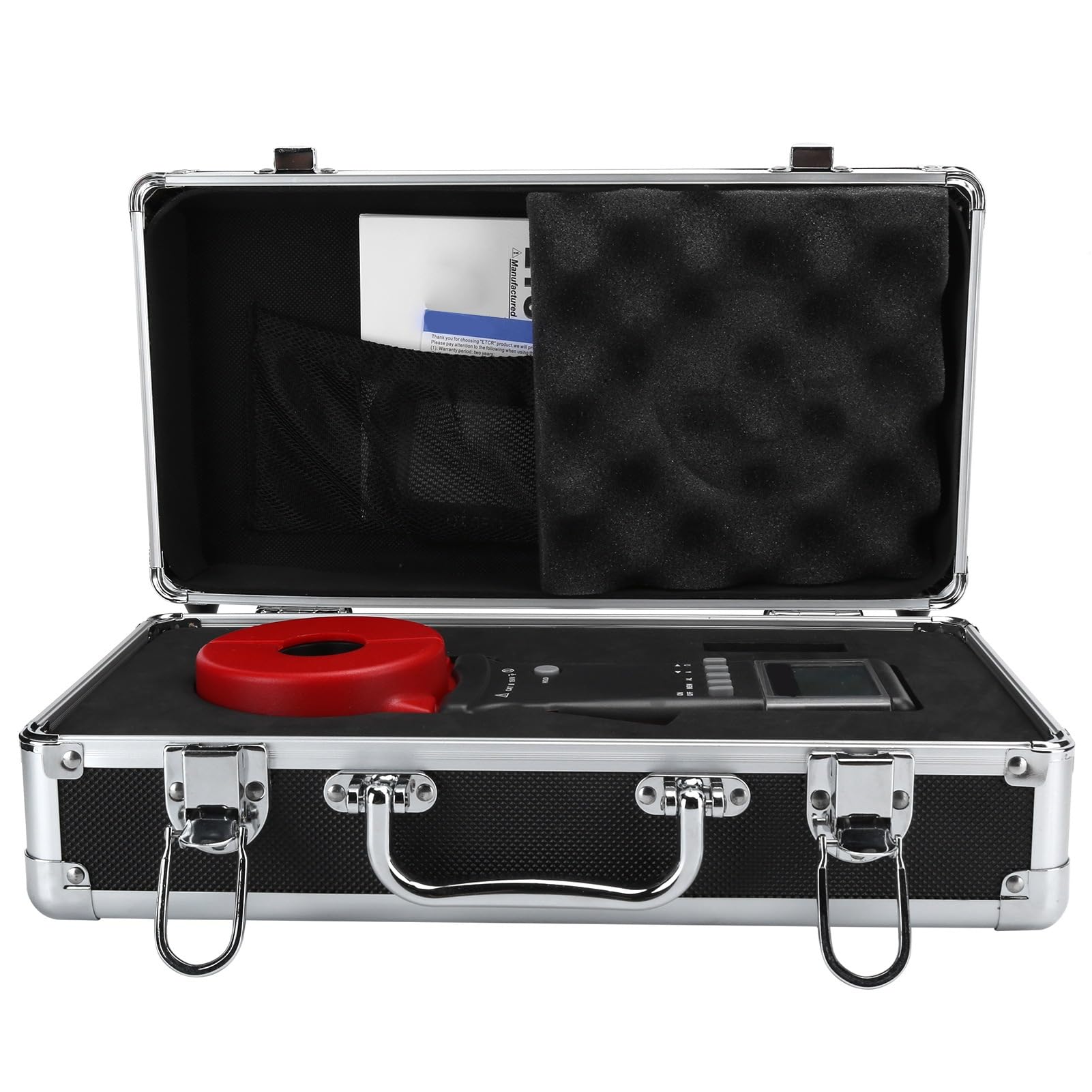 Hyuduo ETCR2100C Plus Tester Rezystancji Uziemienia Miernik Rezystancji Uziemienia Cęgowy 0,01 do 1200 Ohm 0mA do 30A z pamięcią Danych Niski Poziom Naładowania Akumulatora Automatyczne Wyłączanie dla