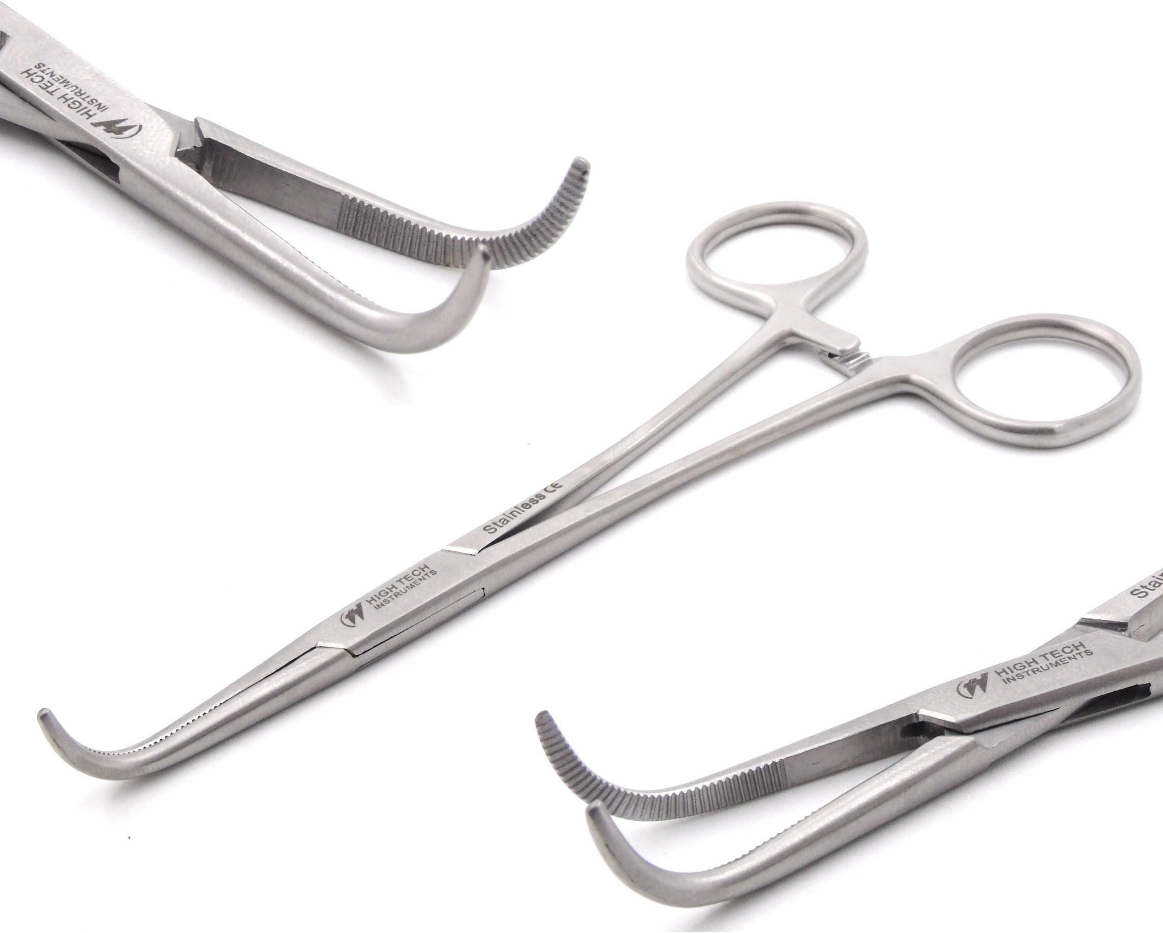 STAINLESS STEEL RIGHT ANGLE MIXTER HEMOSTAT FORCEPS 6" FINE POINT (HTI BRAND)