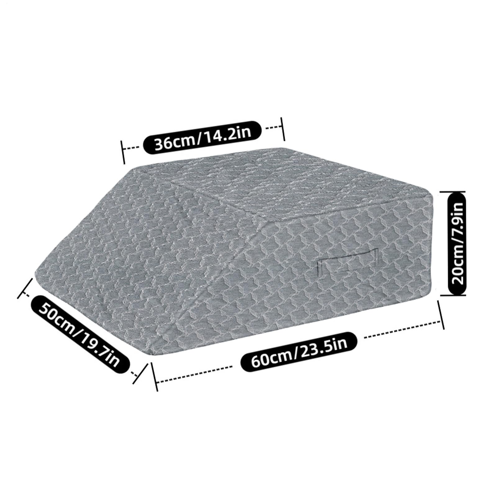 Beinkissen, Beinkeil, ergonomische Unterstützung, Memory-Schaum-Kissen, 60 x 50 x 20 cm, ideal für Bettnutzung, Höhe, Schmerzlinderung, Lesen, Entspannung und Komfort zu Hause
