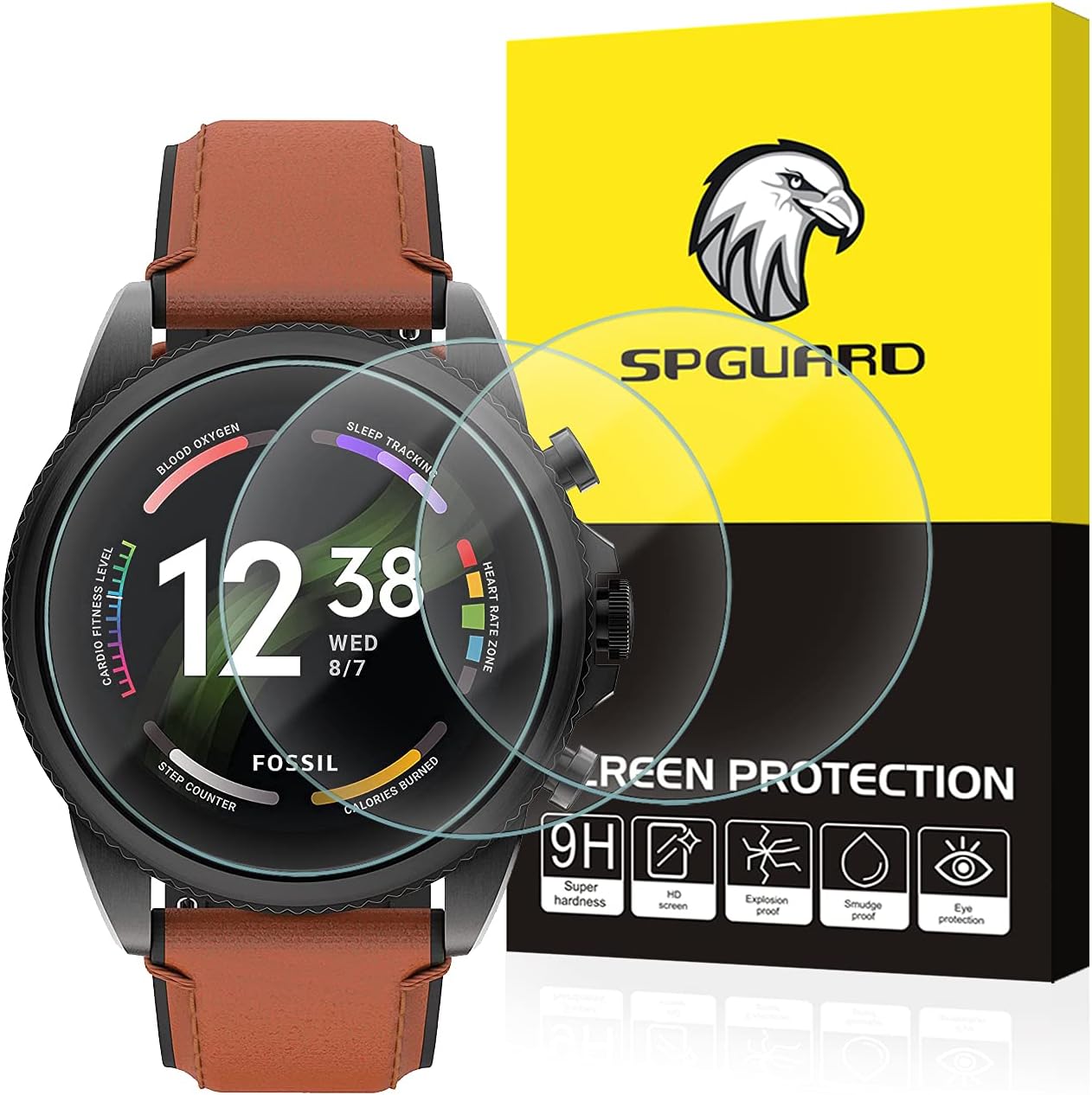 SPGUARD Compatible with Fossil Gen 6 44mm Screen Protector,3 Pack