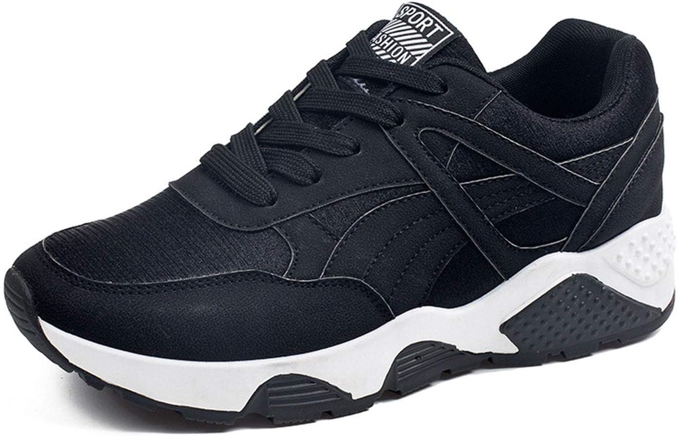 Running Shoes 2018 Sneakers Comfortable Air Mesh Outdoor Lace Up,Black,6.5 Shoes