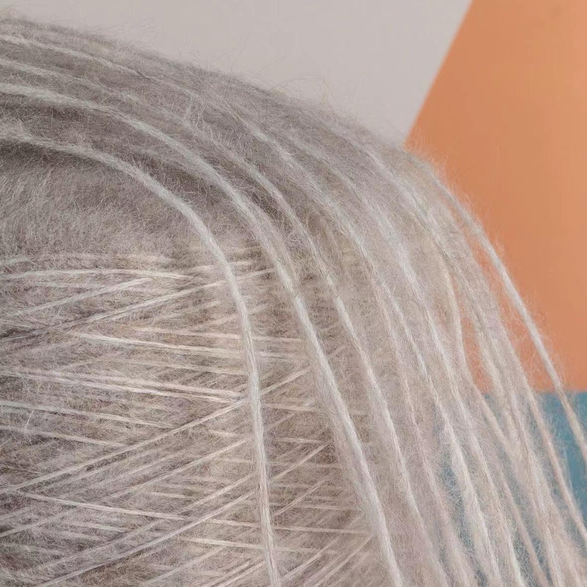 Ovillo de lana suave y brillante de 200 g, variedad variada para manualidades, mezcla súper suave y esponjosa para tejer, ganchillo, telar y tejer, hilo multicolor para tejer, caqui C