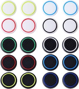 Nivofu 20PCS Colorful Controller Thumb Grips,Thumbstick Caps Grip Accessory Set,Controller Silicone Stick Cover,Game Remote Joystick Cap for PS5,PS4,PS3, PS2,Xbox 360, Xbox One Controllers