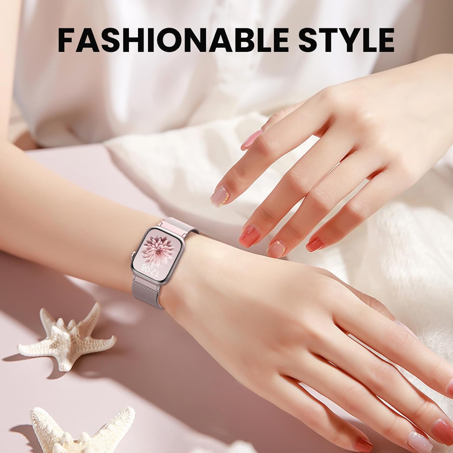 WANLISS Original Metal Milanese Loop Compatible with Apple Watch Band 38mm 40mm 41mm 42mm 44mm 45mm 49mm for Women Men, Magnetic Stainless Steel for iWatch Se Ultra Series 11 10 9 8 7 6 5 4 3 2 1 - Image 7