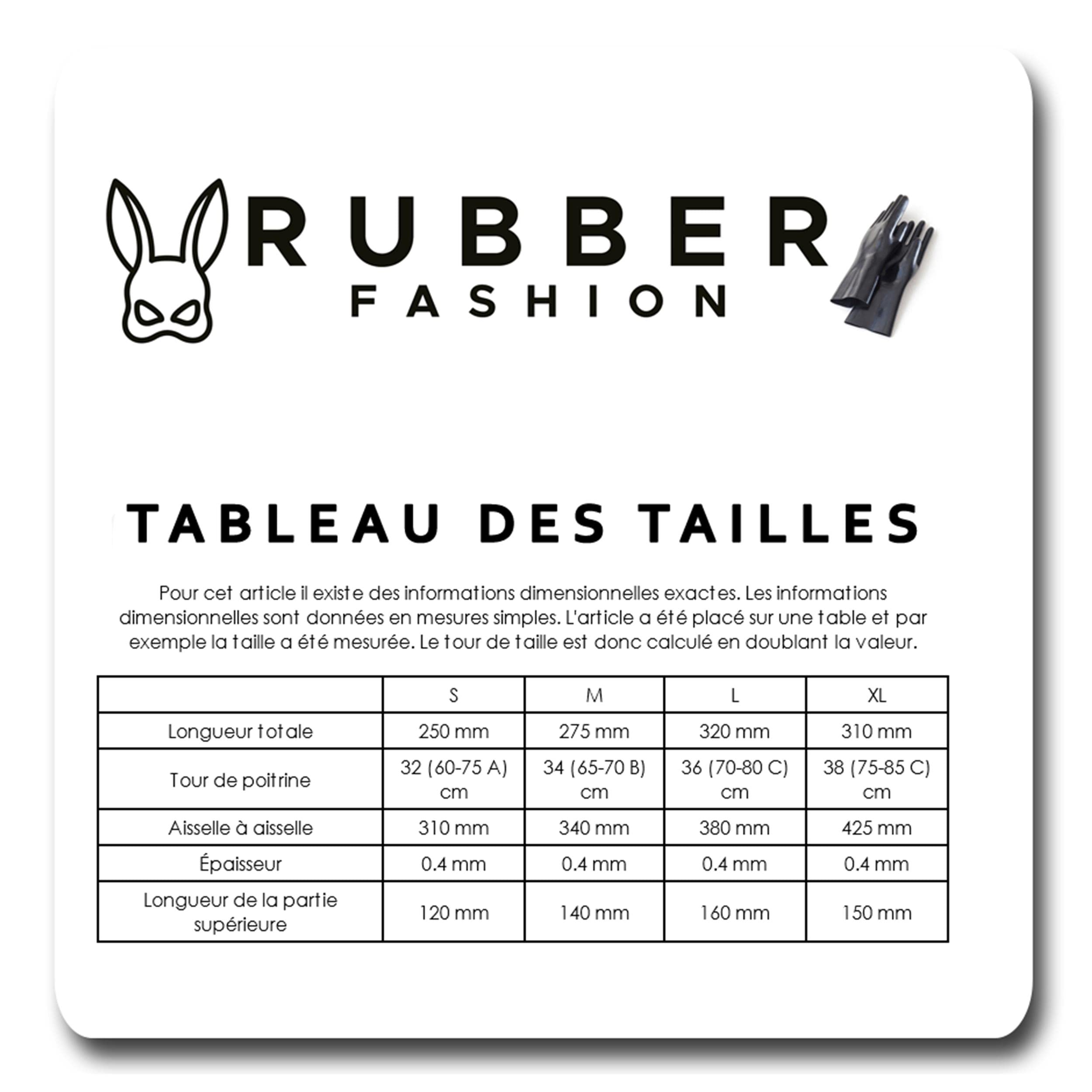 Rubberfashion Bustier Latex avec Bonnets - moulé - Soutien-Gorge Sexy en Latex pour Femmes