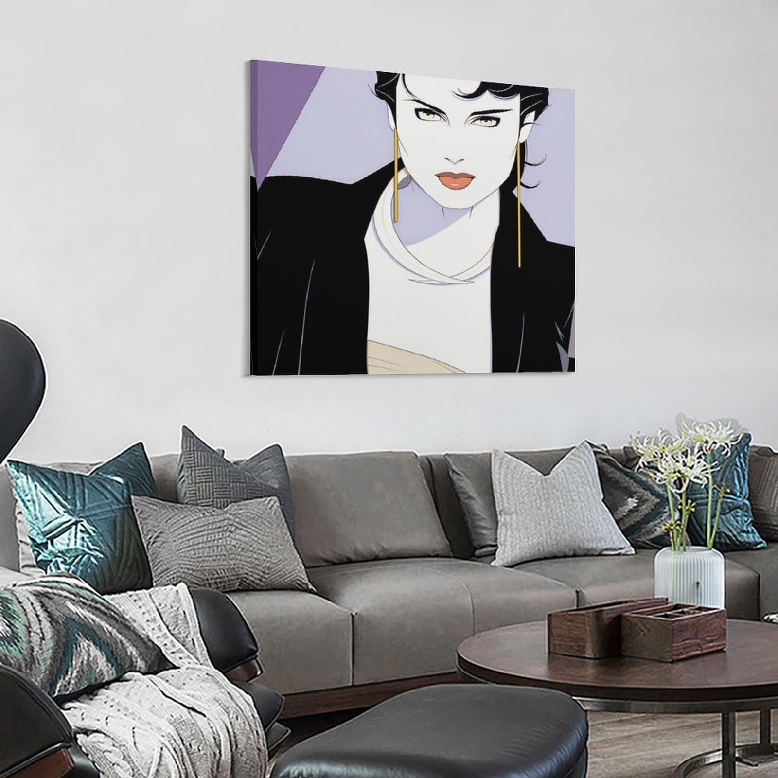 額装品/NY Art Expo/パトリックナーゲル/ポスター/アート/インテリア Amazon.co.jp: Patrick Nagel パトリック・ナゲル 女性絵画キャンバス