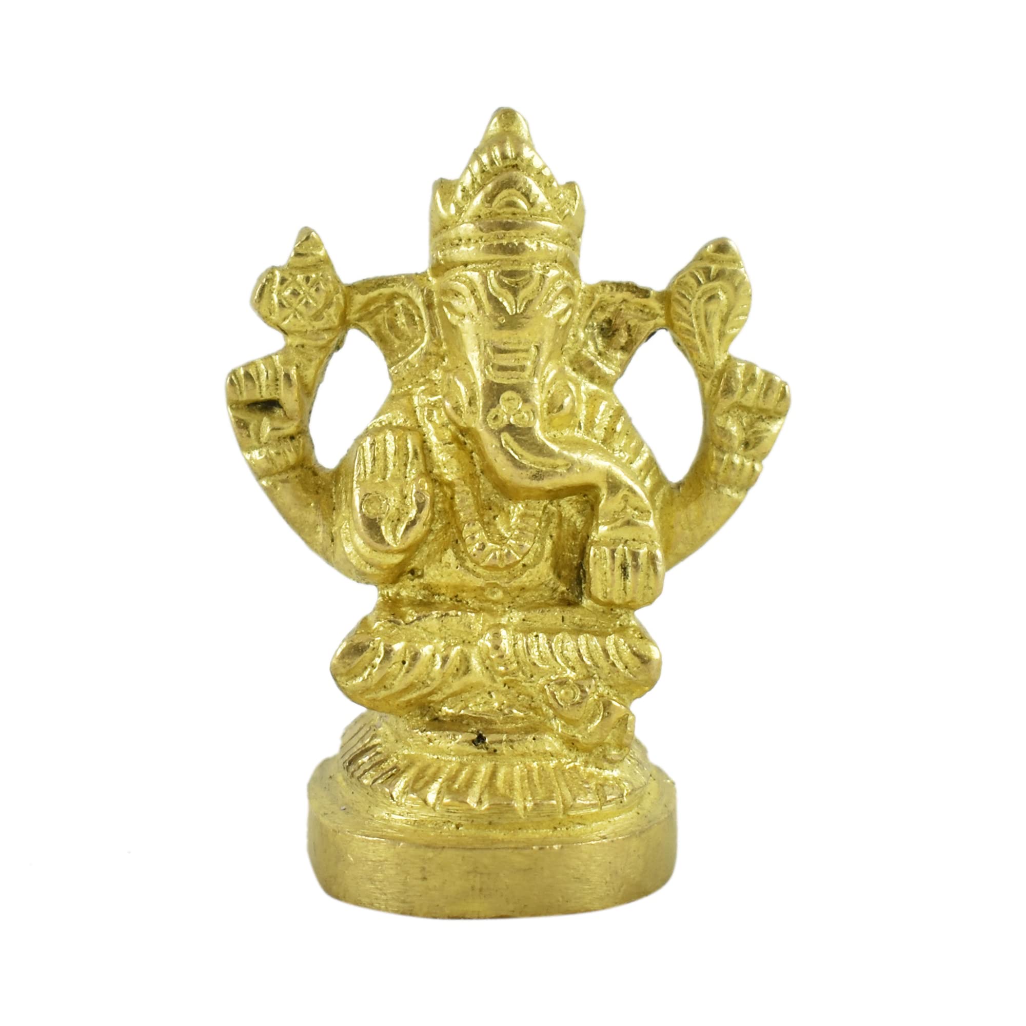 Buy RCIMALL Brass Lord Ganesha Sitting on Singhasan Ganesh Bhagwan Idol