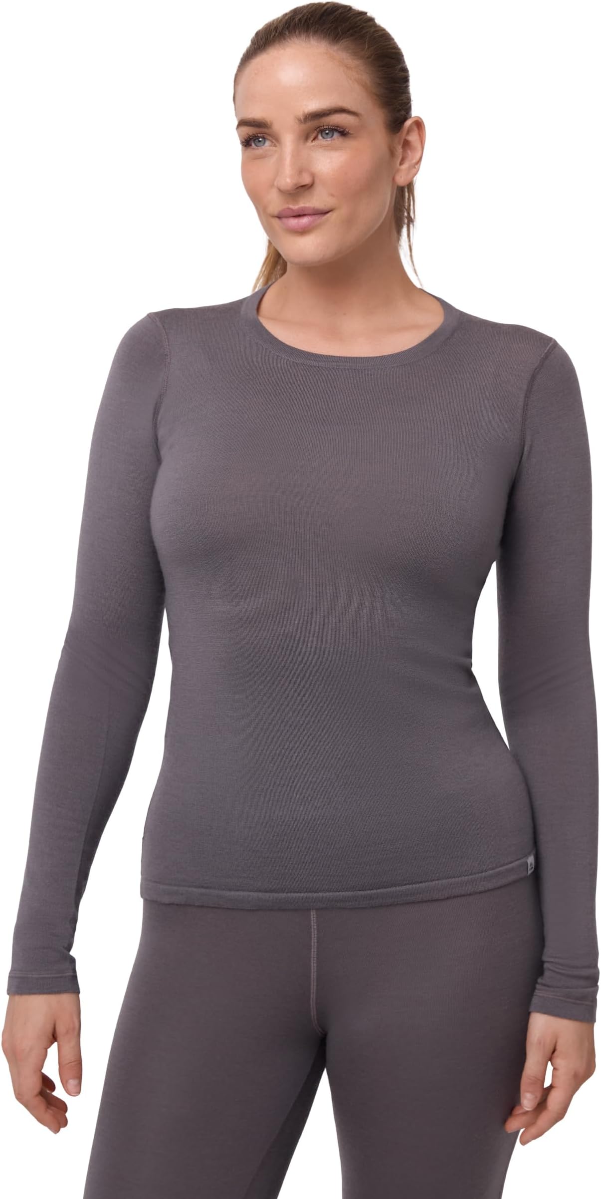 Thermal Tops Womens, Merino Wool Base Layer Thermal Long Sleeve Top Women, Warm Winter Thermals
