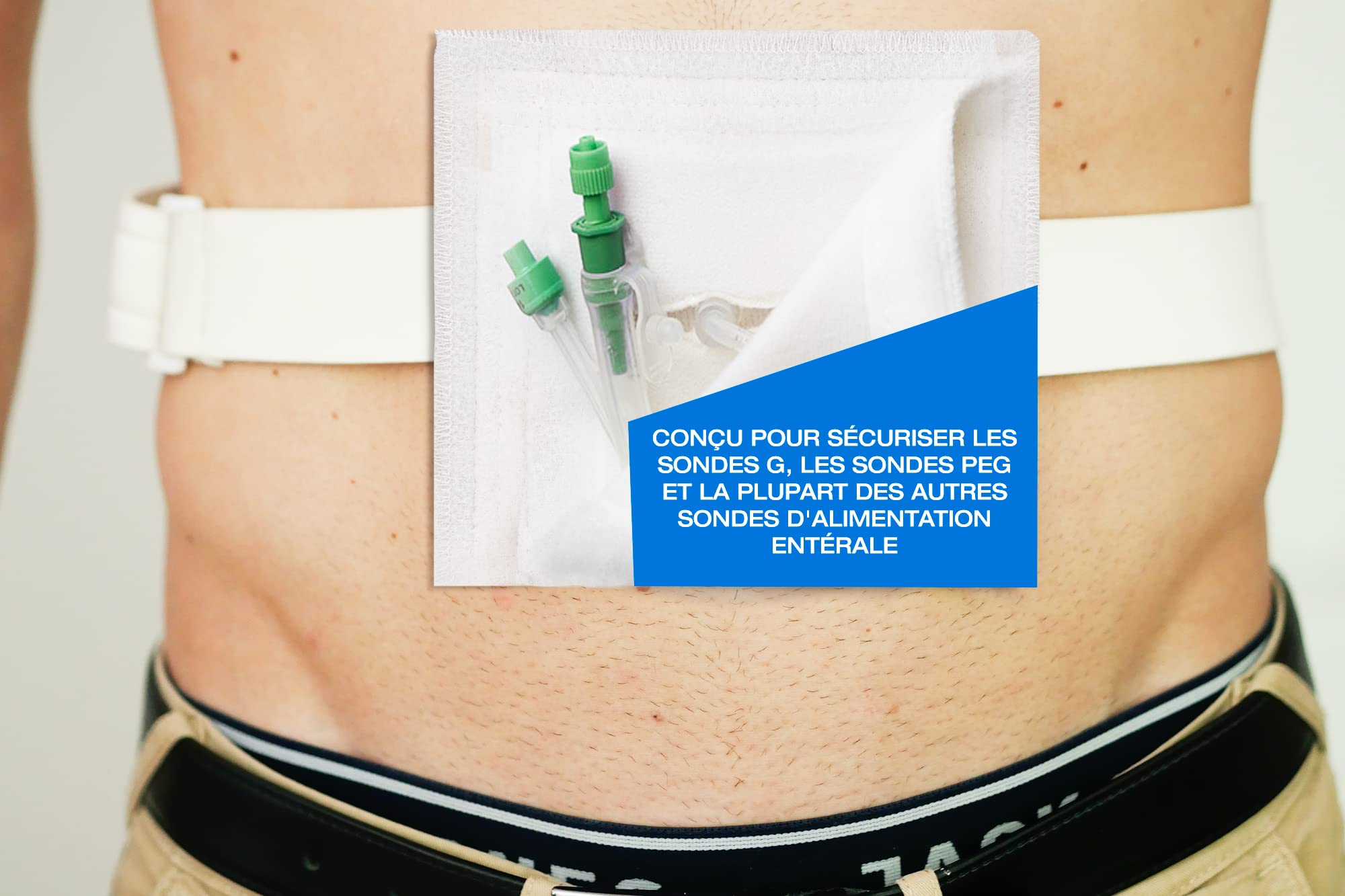 Ceinture porte-tube G de Pill Mill - Conçue pour fixer différents types de tubes d'alimentation médicaux (tube PEG, tube G, tube J, PD et autres)