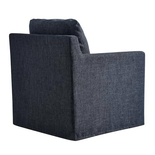 Modway Serene Swivel Accent Armchair in Slate Blue - Modern Fabric Upholstered Chair - Slipcovered Armchair - Swivel Chair for Living Room or Bedroom by Modway - Image 8