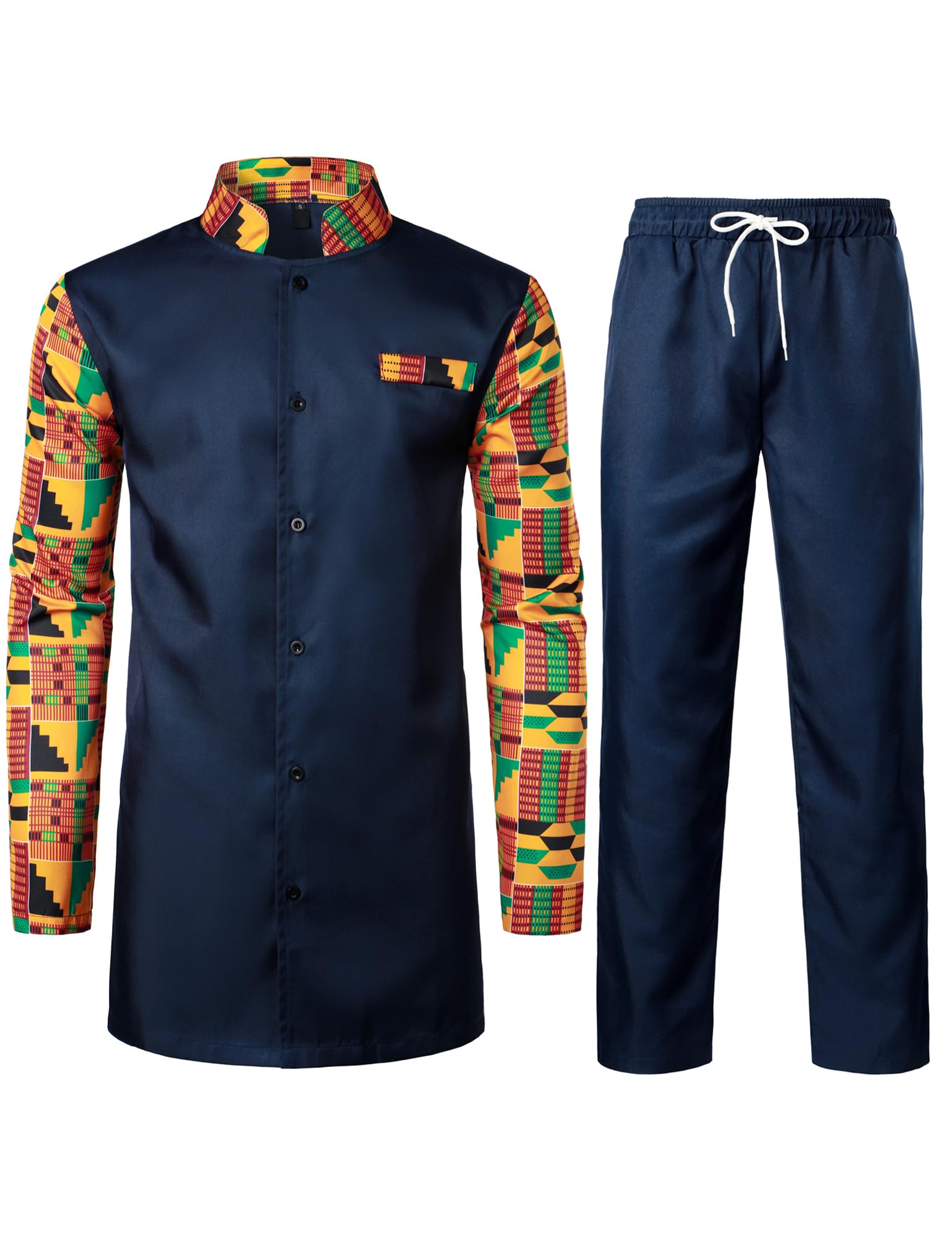 ZEROYAA Kente Print Suit