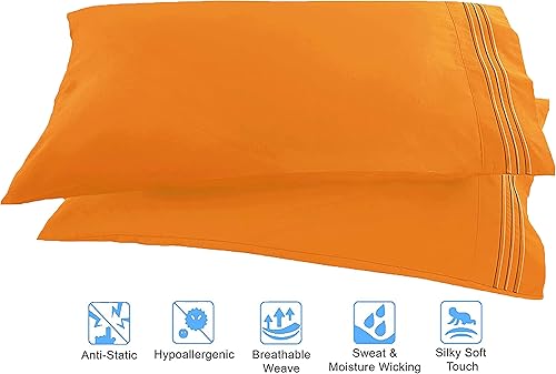 Miniatura 2 de Elegant Comfort, Microfibra, Naranja alegre., King