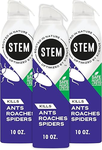 Stem Mata hormigas, cucarachas y arañas aerosol para insectos de ingredientes activos a base de plantas, insecticida botánico para uso en interiores