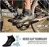 Vista 6 de Thirty48 Calcetines de ciclismo de corte bajo para hombres y mujeres Calcetines deportivos transpirables unisex