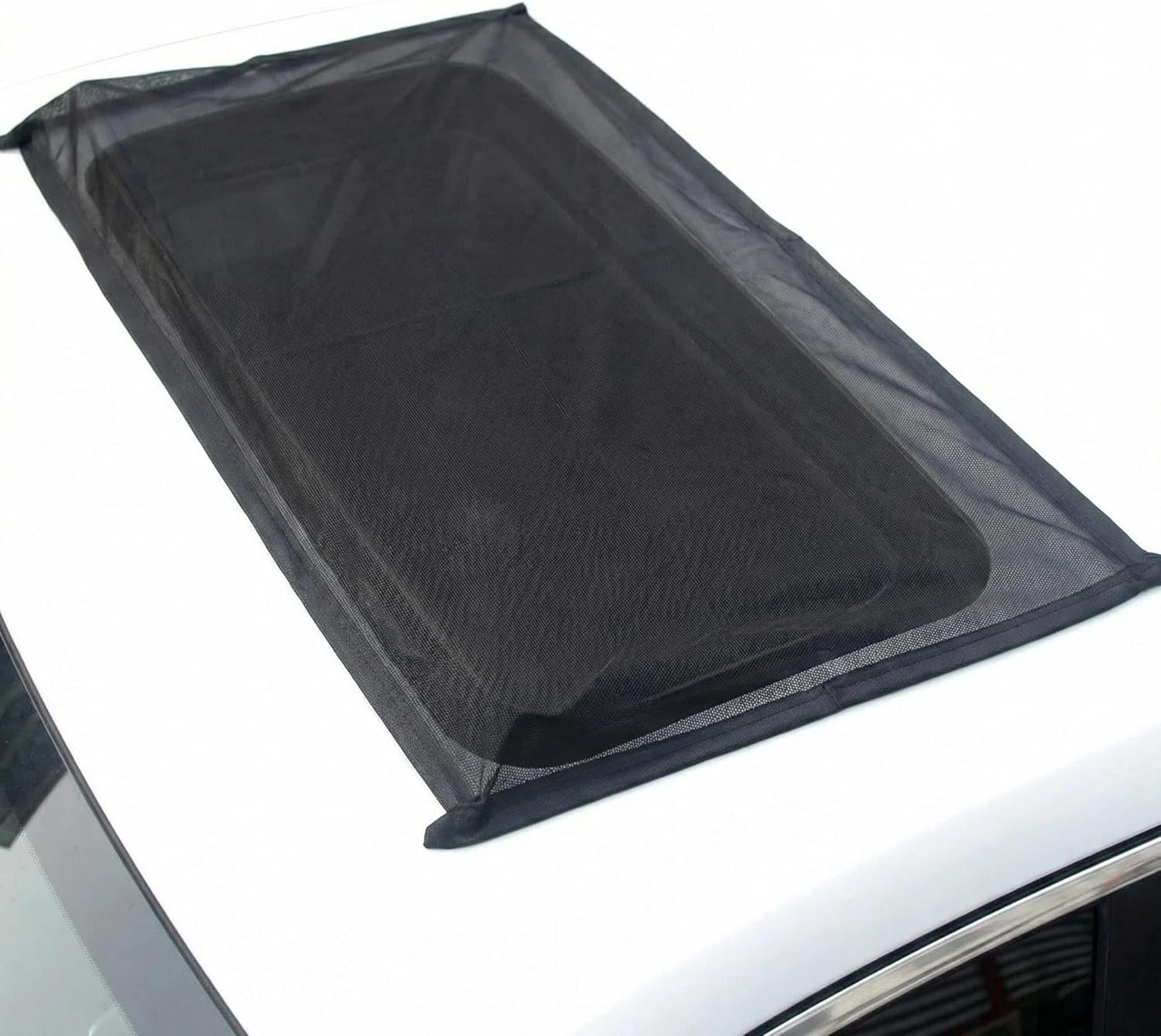 Magnetic Car Sunroof Shade Breathable Mesh, Car Window Shades for Camping, Sunroof Cover UV & Bug Protection, Car Camping Essentials for SUV Jeep, Quick Install Awning Side Windows Cover (49×39 inch)