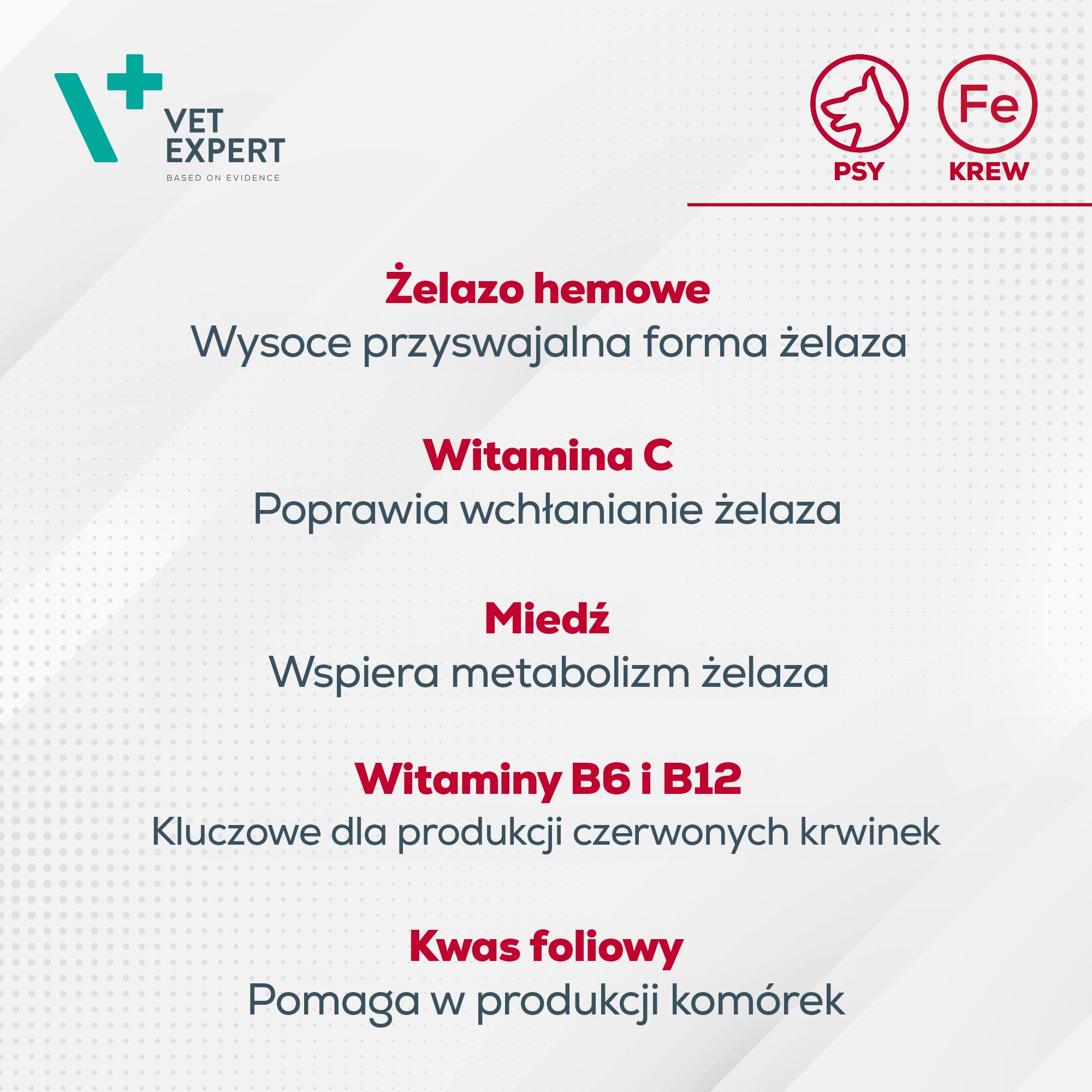 VetExpert HemoVet | 60 comprimés | Complément Alimentaire pour Chiens | avec Fer, cuivre et vitamines