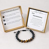 Vista 115 de Sereney Christmas Gifts for Him Son Boys Bonus Dad Father Men Boyfriend Grandson Friend as Triple Protection ID Bracelets Birthday Gifts for 9 10 11