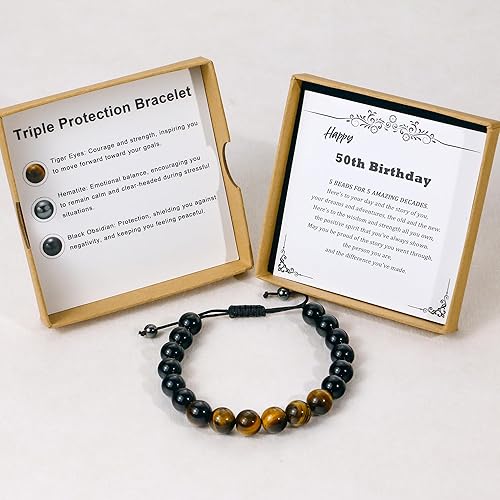 Miniatura 115 de Sereney Christmas Gifts for Him Son Boys Bonus Dad Father Men Boyfriend Grandson Friend as Triple Protection ID Bracelets Birthday Gifts for 9 10 11