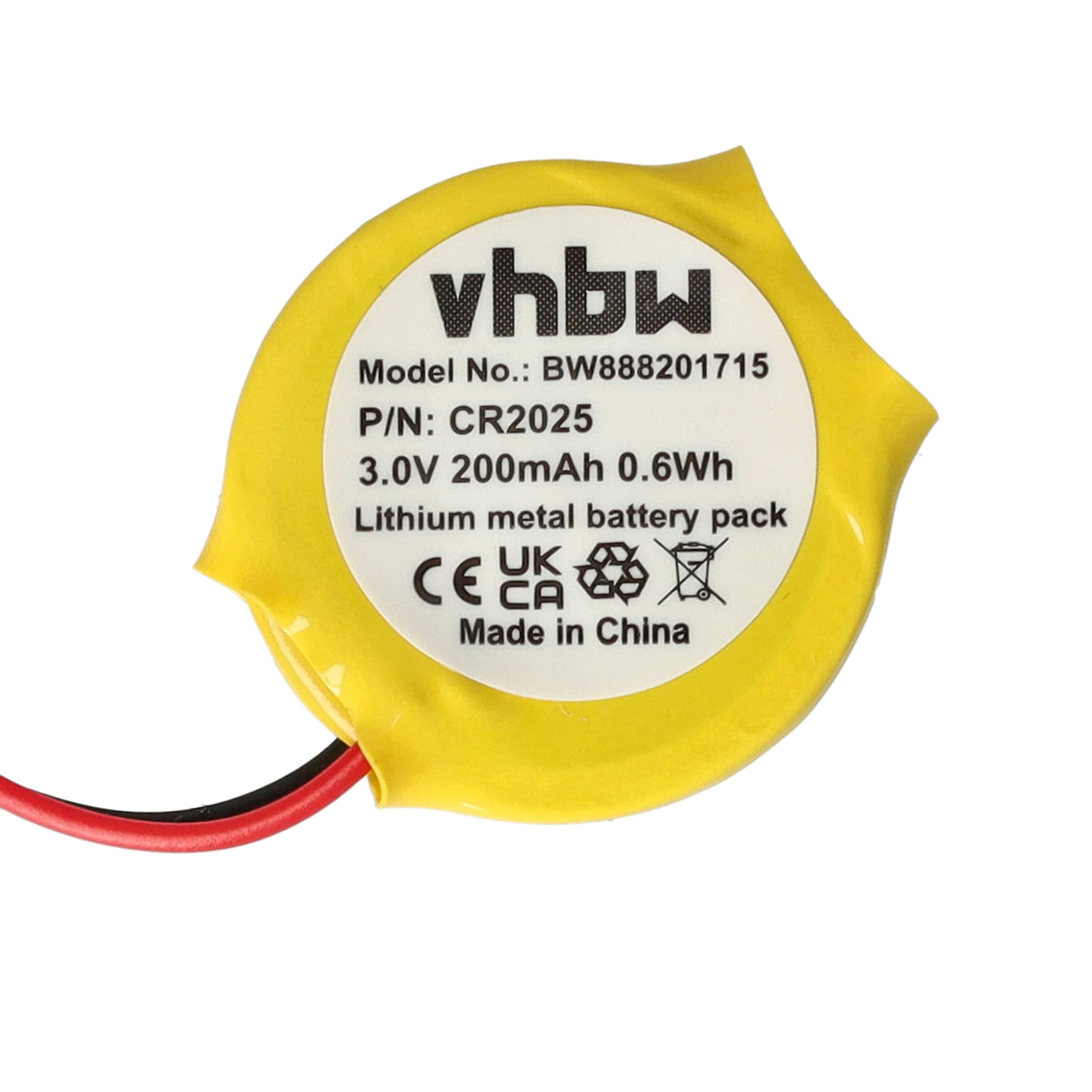 vhbw batteria bios compatibile con IBM ThinkPad 600 2645-51A, 600 2645-510, 600 2645-45U, 600E computer notebook (200mAh, 3V, Li-Mn)