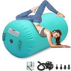CZGBRO Air Roller Gymnastics Barrel Inflatable Tumbling Roller Air Mat Octagon Mat with Electric Pump for Backhandspring Training Cheerleading Home Use