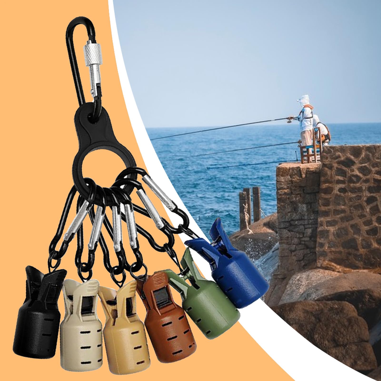 Protector De Cebo para Calamar - Tapas De Protección para Anzuelos De Y Accesorios - Cubierta De Seguridad Multiusos para Cebos con Organización De Almacenamiento