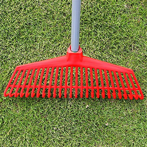 Sponsi 26 Teeth Rake Raking Leaves Gardening Plastic Grass Lawn Raking Rake Odorless and Non-Toxic Garden Tool for General Lawn Care