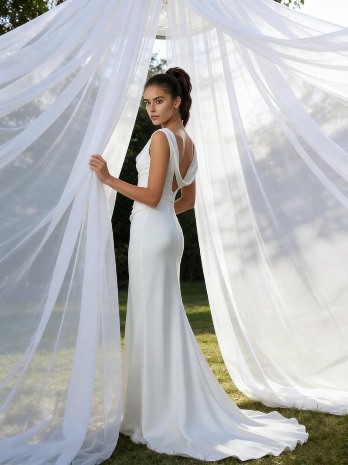 Cadoly Simple Elopement Mermaid Wedding Dresses for Bride 2026 Destination Casual Satin Summer Boho Beach Bridal Gown