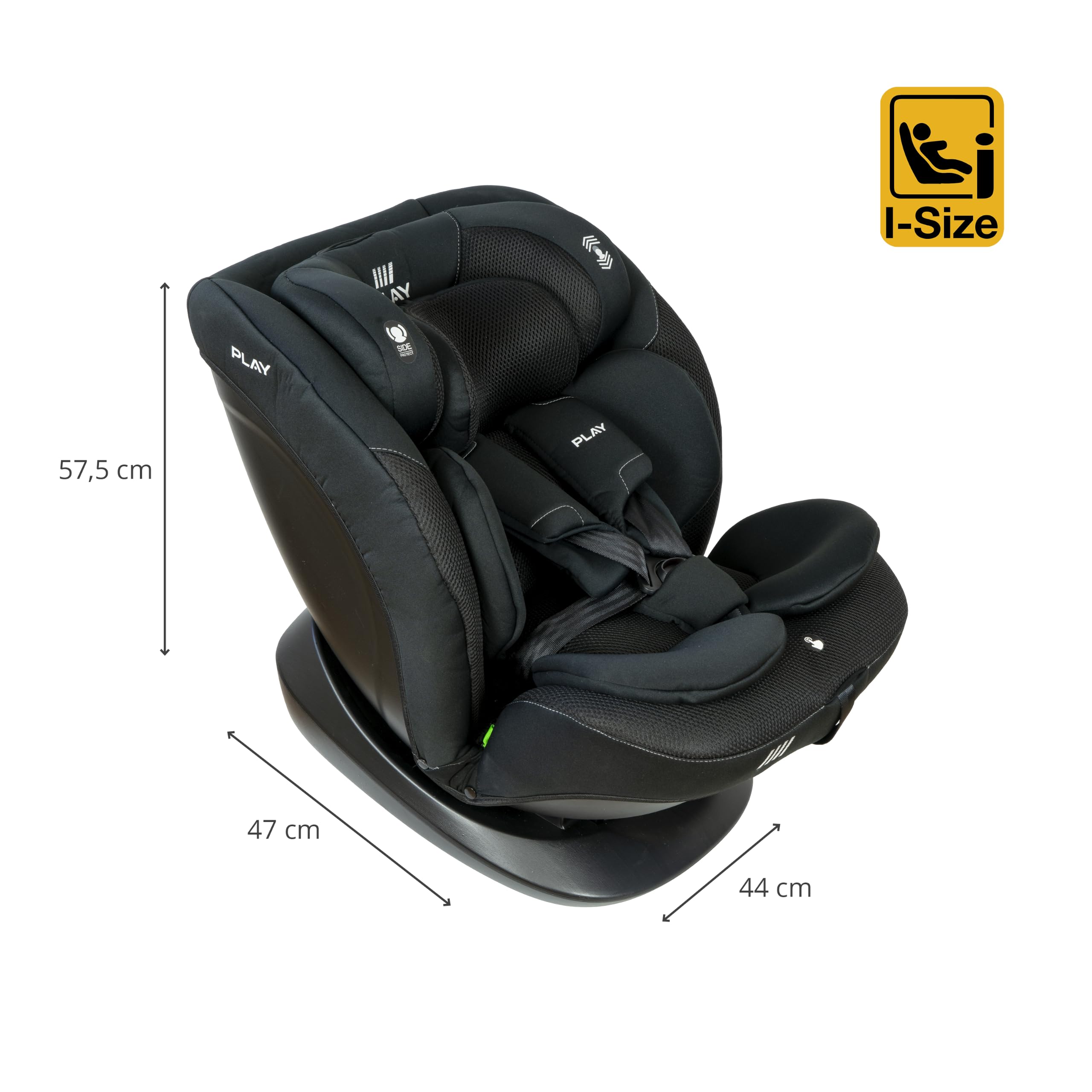 Play Scout i-Size. Silla de coche Evolutiva Grupo 0/1/2/3 de 0 a 12 años. Niños altura 40-150cm. Contramarcha hasta 4 años. Instalación Universal con cinturon seguridad. (Black Safe&Go)
