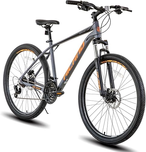 Miniatura 7 de Hiland - Bicicleta de montaña de aluminio de 21 velocidades, frenos de disco hidráulicos, horquilla de suspensión de bloqueo, rueda de 27.5