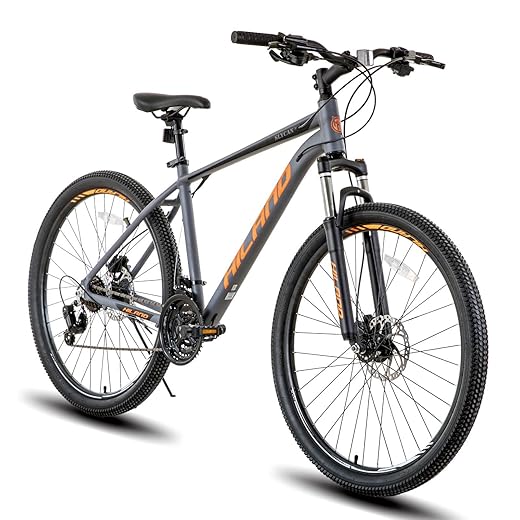 Hiland Mountain Bike 27 Speeds, Lock-Out Suspension Fork, Aluminum 18 inch Frame 27.5 inch Wheel Hydraulic Disc-Brake for Men Women Mens MTB Bicycle