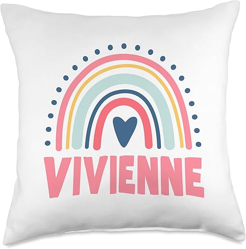 Miniatura 4 de Idea Regalo Personalizzata con Nome Gifts Idea Vivienne Name Custom Woman Myth Legend Pink Birthday Party Throw Pillow, 16x16, Multicolor