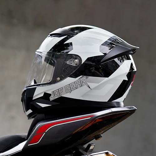 Miniatura 7 de Casco de motocicleta de cara completa WS-607 aprobado por el DOT, casco de moto de carreras de calle para adultos con visera