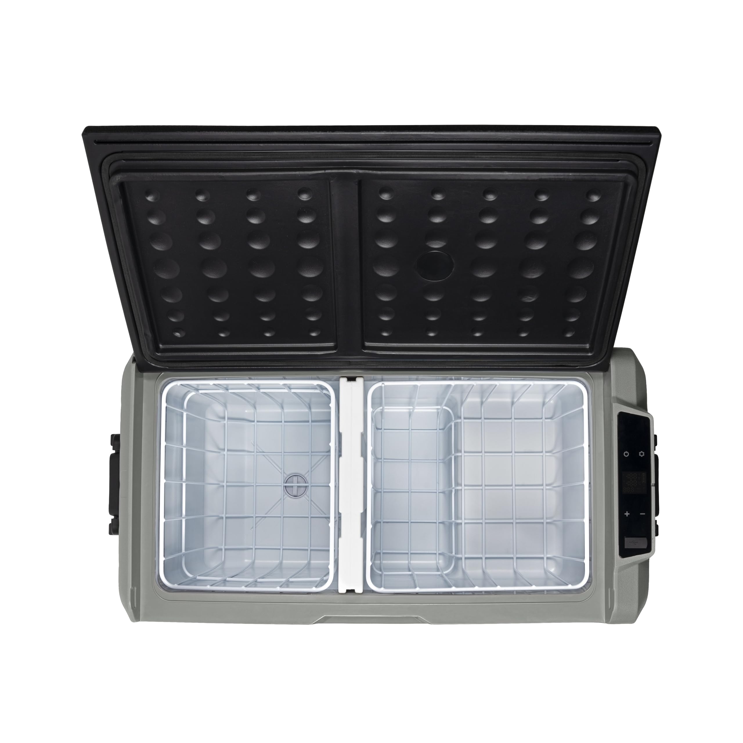 Steamy-E Dual Zone 50 Roller, Glacière à compresseur électrique avec roulettes, 44 litres, 12 V/230 V, pour Refroidir et Congeler, idéale pour Le Camping