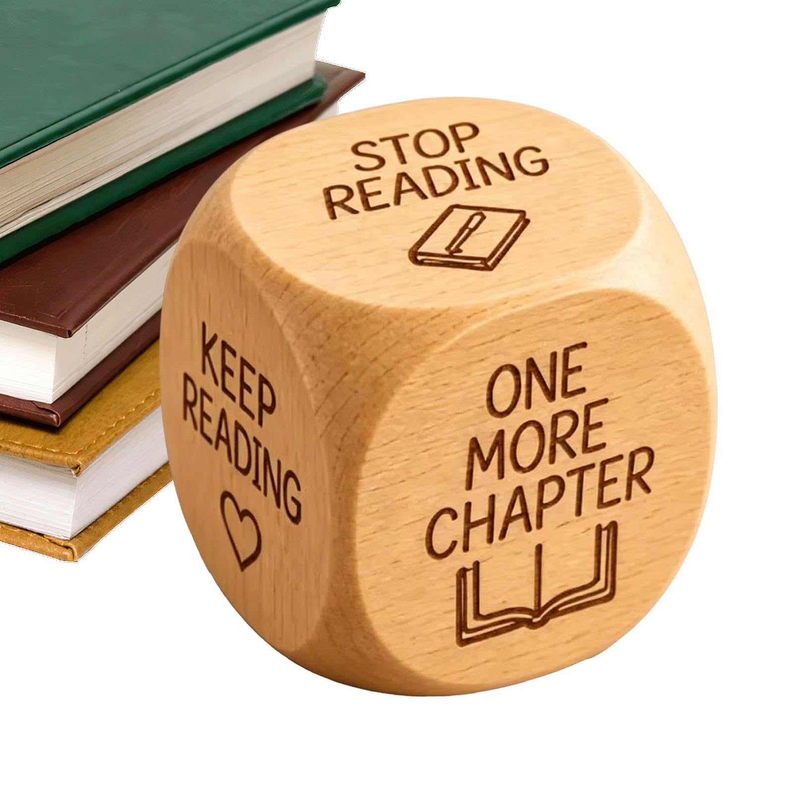 Wooden Reading Decision Dice - Creative Reading-themed Dice,