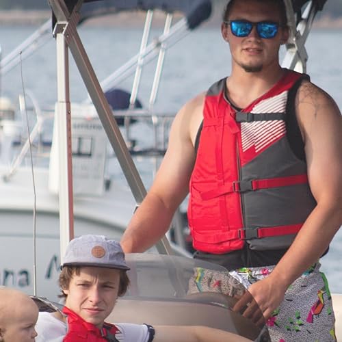 Vista 41 de Stohlquist Universal Fit Adult Life Jacket PFD (4 Pack) Coast Guard Approved, for Men and Women 90+ lbs, Lightweight Neoprene and Adjustable, Ideal