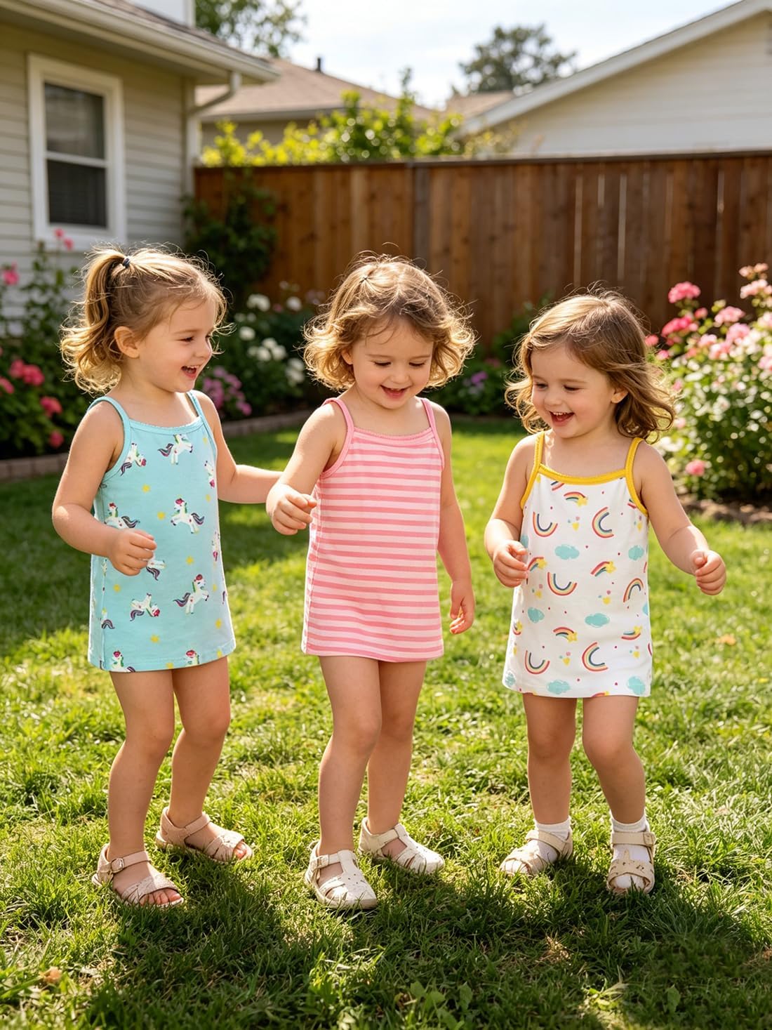 Toddler Girls Camis Tanks Tops, 100% Cotton Breathable Camisole