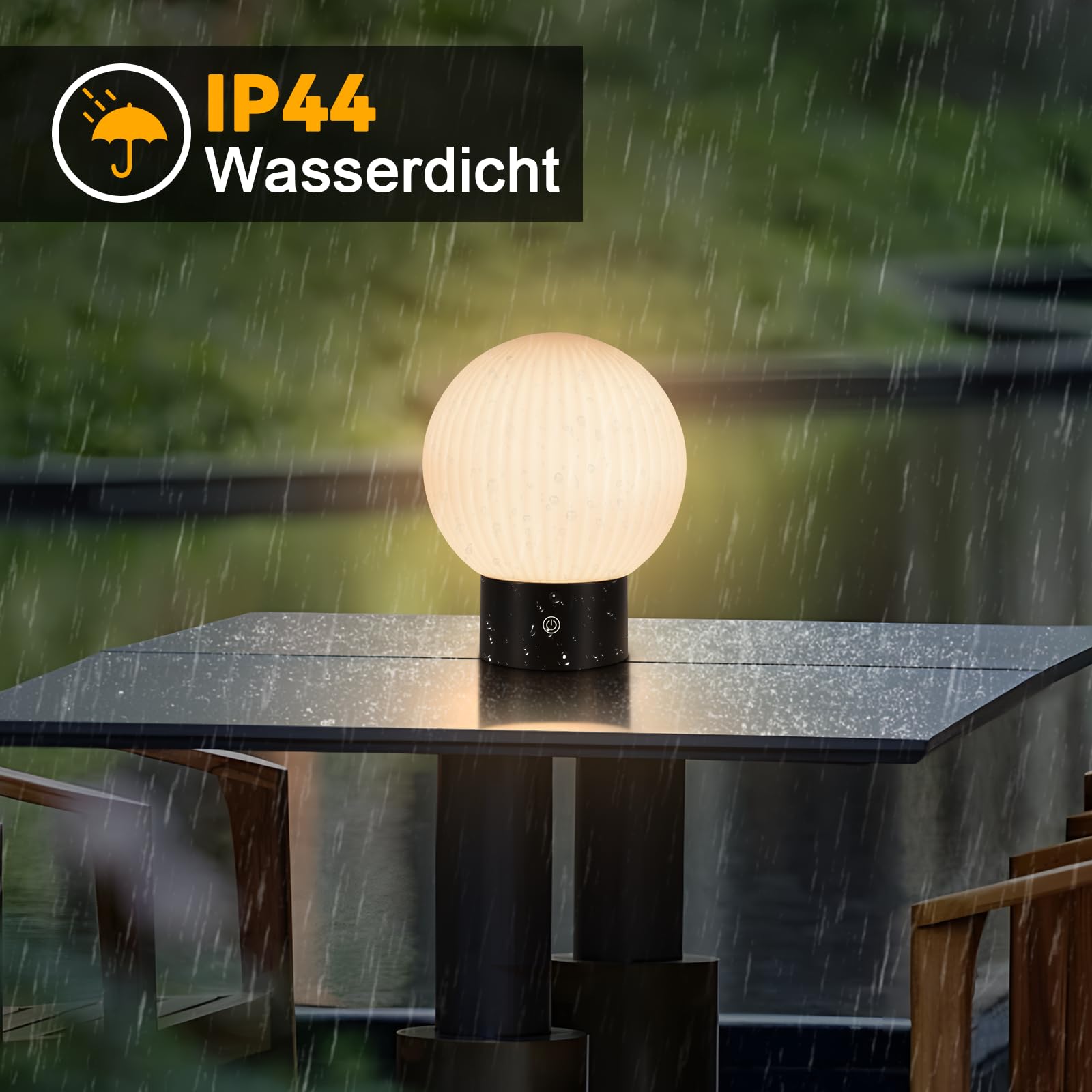 Lámpara de Mesa LED Inalámbrica, Lámpara de Noche con Batería - Color Blanco