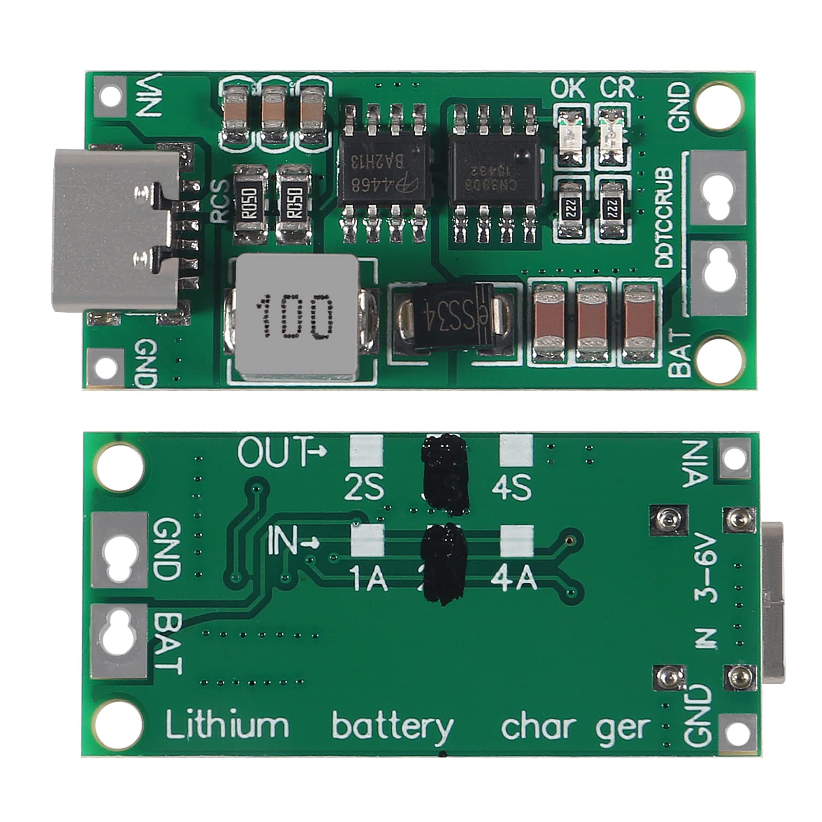 DWEII 3PCS 18650 Lithium Battery Multi-Cell 2S 3S 4S Type-C to 8.4V 12.6V 16.8V Step-Up Boost LiPo Polymer Li-Ion Charger 7.4V 11.1V 14.8V ?3S-2A?