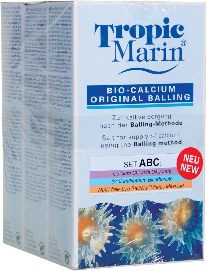 Tropic Marin 73206 Bio Calcium Original Balling Set (A+B+C), 3 x 1 kg