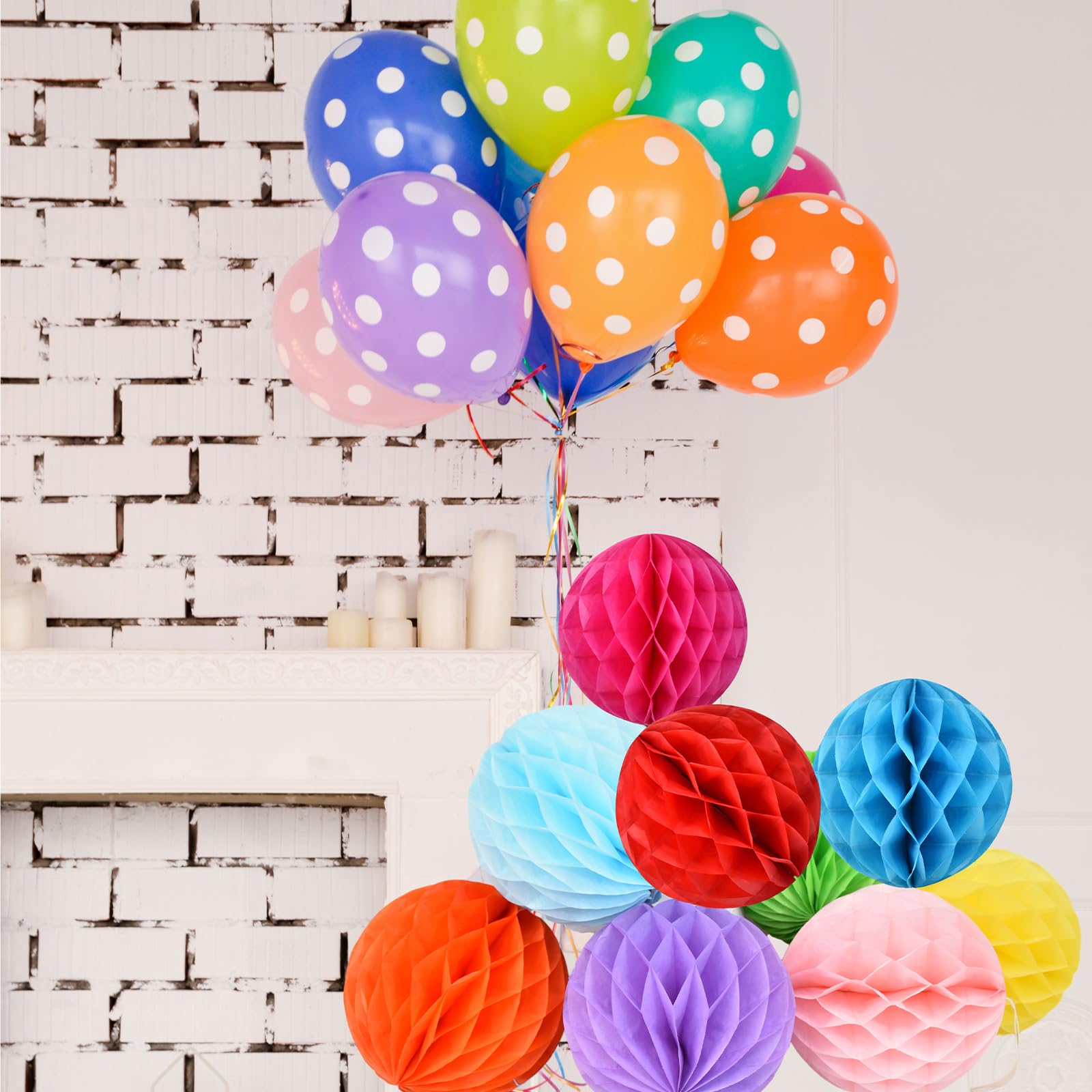 Lot De 12 Boules En Nid D'abeille à Suspendre Pour Fête Prénatale, Anniversaire, Mariage, Chambre