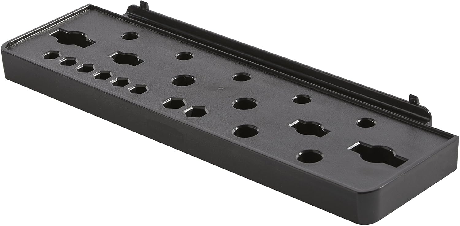 Rubbermaid FastTrack Wall Tool Tray, Black, Garage Organization System, Easy Wall Mount Tray for Tool Storage, Easy Assembly