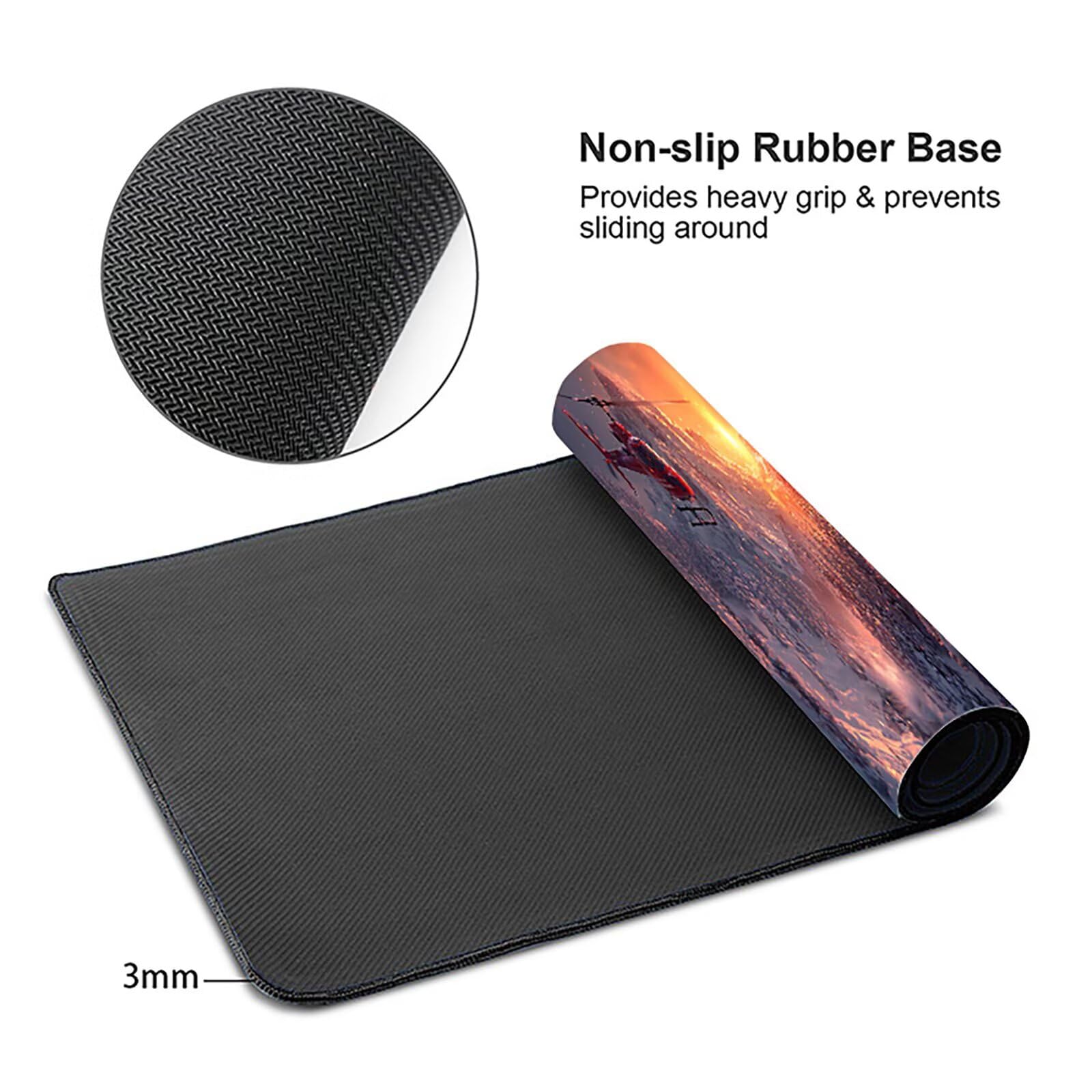 Tappetino Mouse XXL 1200x600x3mm, Tappetino Mouse Gaming Arancione, Grande Mouse Pad con Bordi Cuciti, Mousepad con Base in Gomma Antiscivolo, Gaming Accessori Scrivania, Regalo Donna, Aereo 3-4457