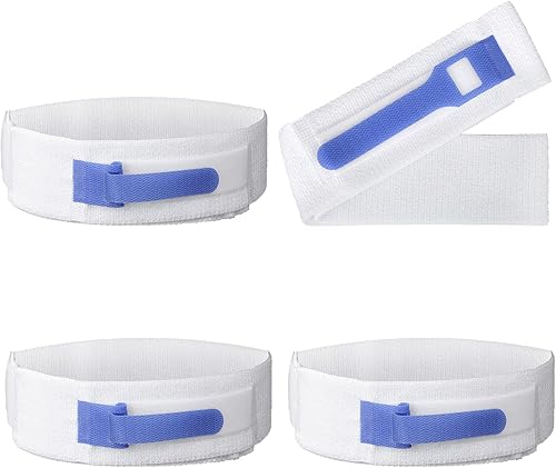 4 correas de catéter Foley con agarre de silicona, soporte de catéter urinario de poliéster de 24.8 x 1.97 pulgadas para bolsa de drenaje,