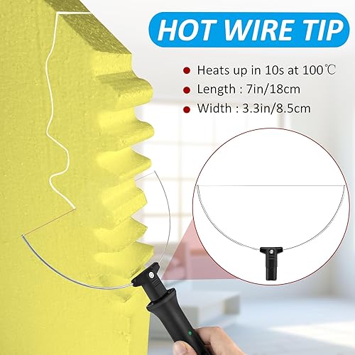 Miniatura 2 de Cortador de espuma 8 en 1 Máquina de corte eléctrica Kit de herramientas de pluma 100-240V18W Kit de cortador de espuma de alambre caliente Pluma de